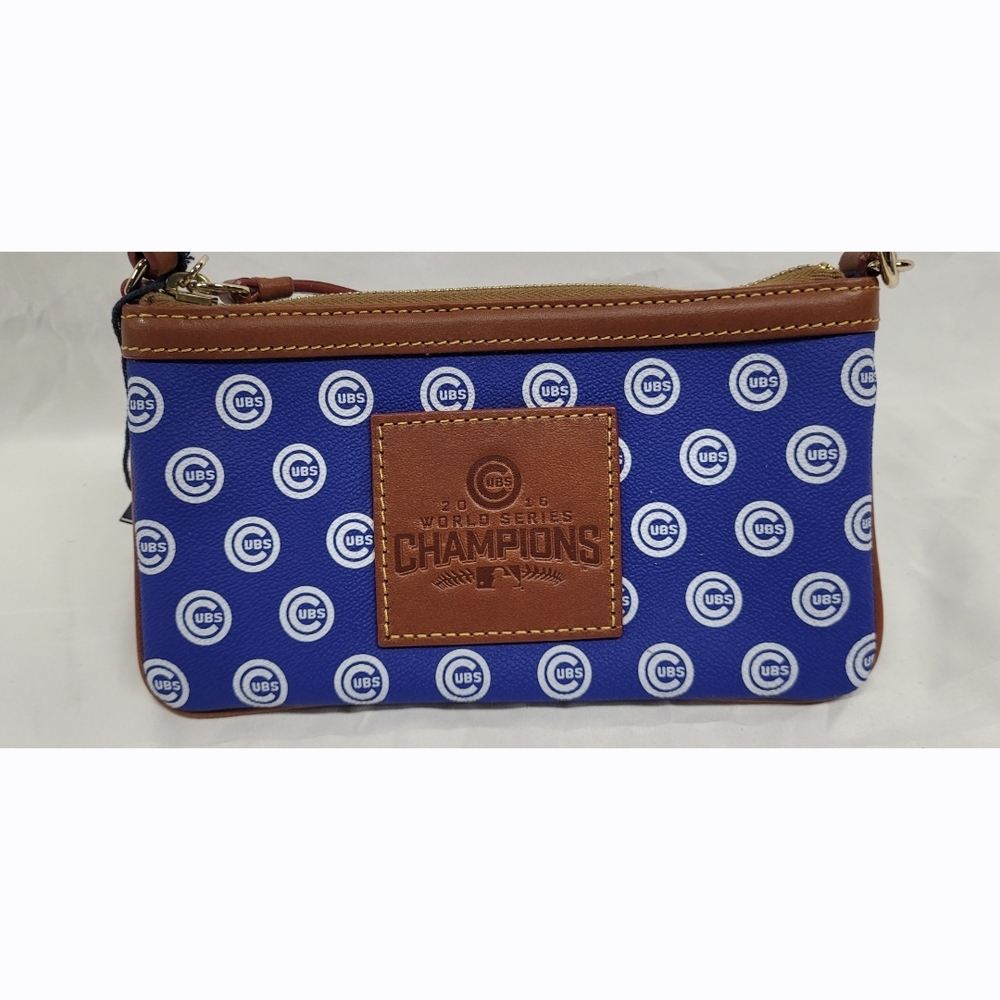Blue Chicagp Cubs Champions Wristlet Bag Dooney And Bourke